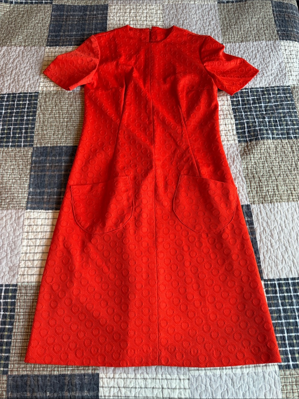 1960’s Orange Handmade Dress